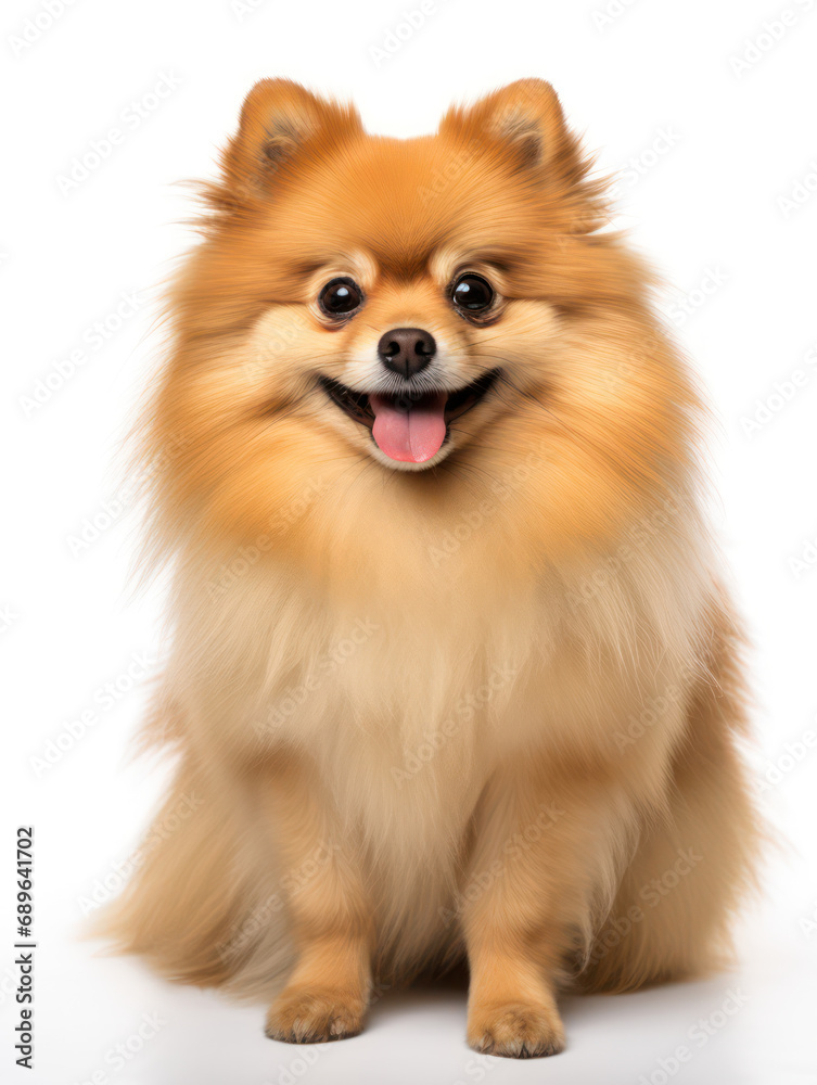 Pomeranian Dog Studio Shot Isolated on Clear Background, Generative AI Pomeranian Dog Studio Shot Isolated on Clear Background, Generative AI