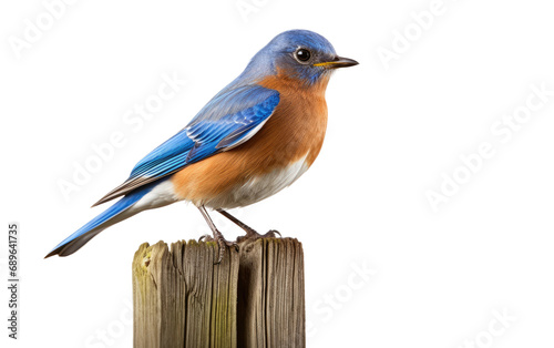 Bluebird's Vibrant Plumage On Isolated Background