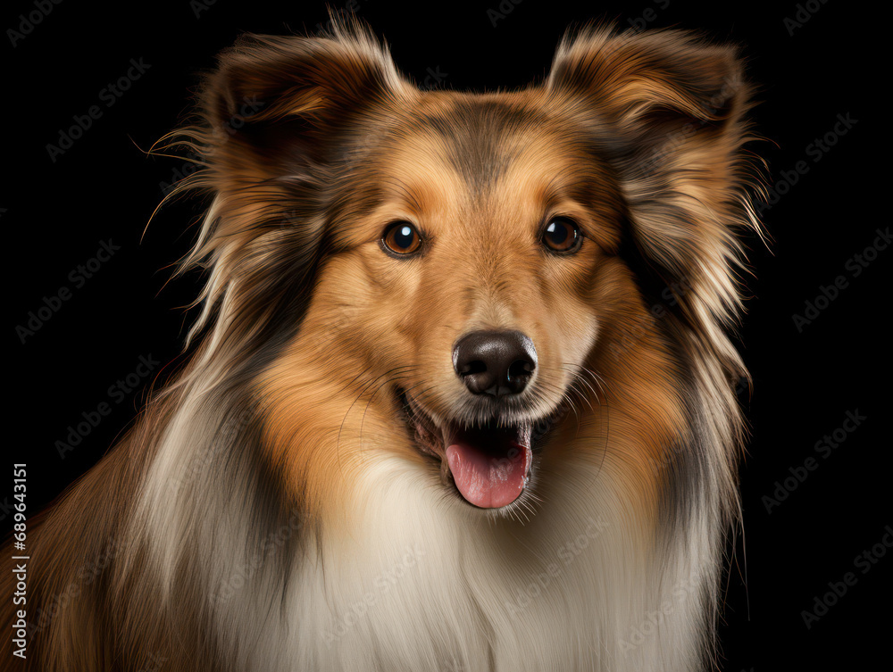 Sheltie Dog Studio Shot Isolated on Clear Background, Generative AI Sheltie Dog Studio Shot Isolated on Clear Background, Generative AI