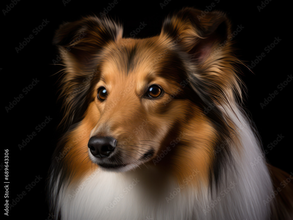 Sheltie Dog Studio Shot Isolated on Clear Background, Generative AI Sheltie Dog Studio Shot Isolated on Clear Background, Generative AI