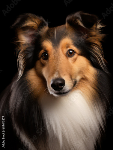 Sheltie Dog Studio Shot Isolated on Clear Background, Generative AI © Vig