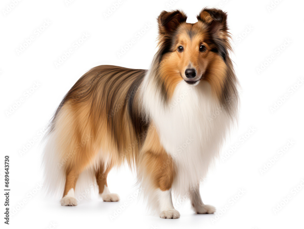 Sheltie Dog Studio Shot Isolated on Clear Background, Generative AI Sheltie Dog Studio Shot Isolated on Clear Background, Generative AI