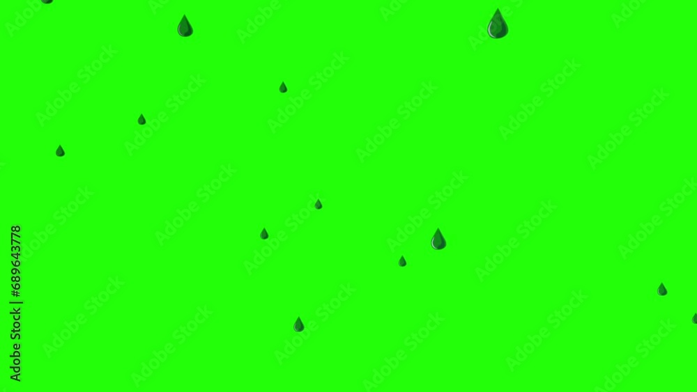 4K Rain Cartoon Animation on Green Screen - Water Drop Animation, Rain with Chroma Key and Illuminated Effect 4K Rain Cartoon Animation on Green Screen - Water Drop Animation, Rain with Chroma Key and Illuminated Effect