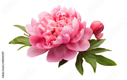 Peony Bloom On Isolated Background