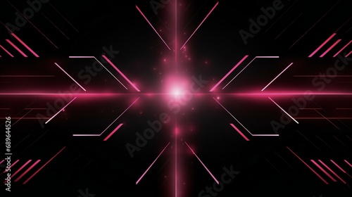 pink and black abstract arrows on the black background