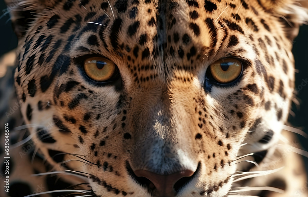 Fototapeta premium Jaguar Leopard family, cubs, love, photographic image with animals perfect for wall decoration