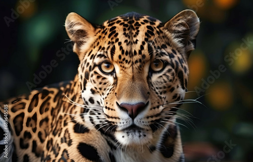 Jaguar Leopard family, cubs, love, photographic image with animals perfect for wall decoration . Ai Generative