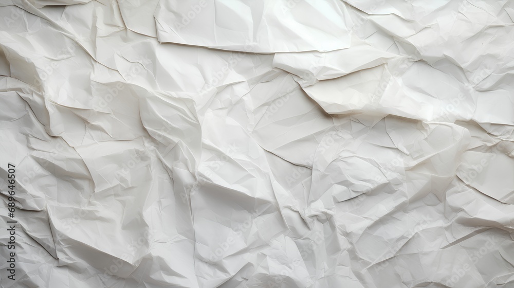 Obraz premium A highresolution image showcasing the intricate details of a crumpled paper texture, serving as a background with a soft beige color palette, embodying a minimalist and aesthetic vibe.