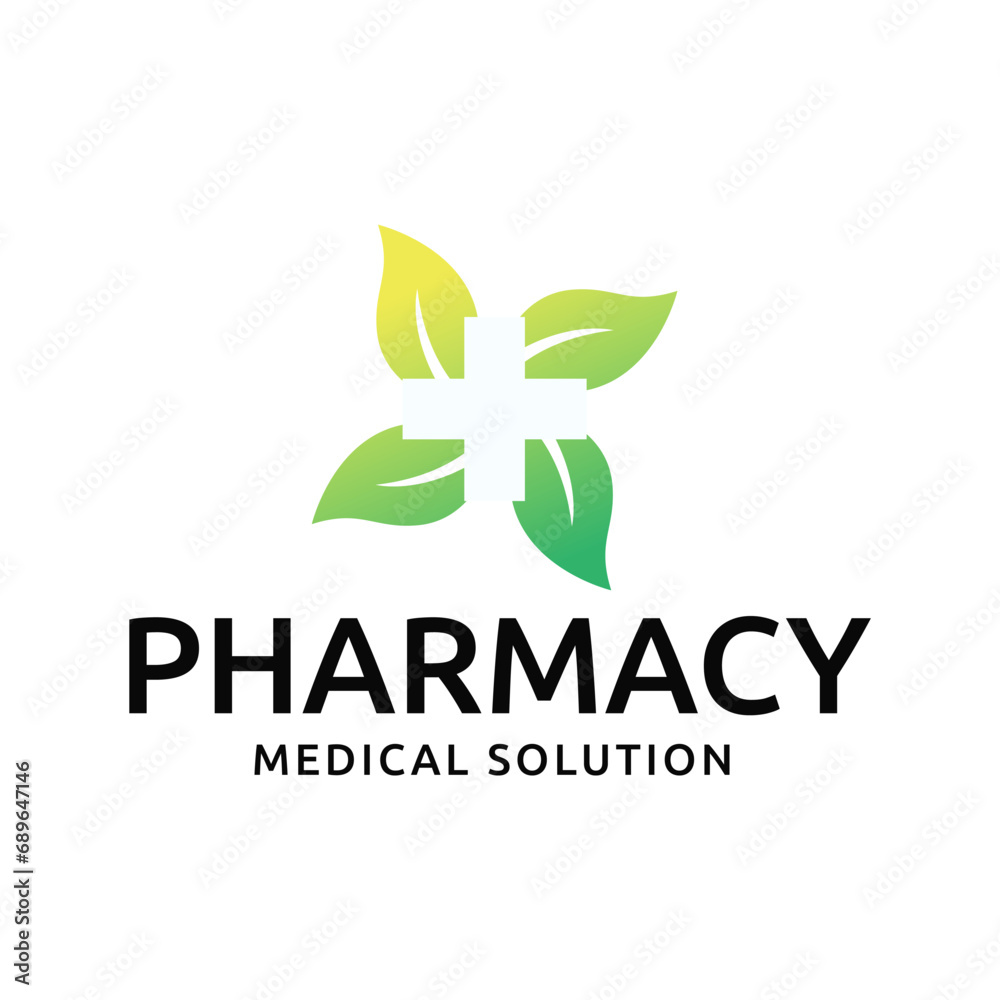 Medical Cross and Health Pharmacy Logo Vector Template on white background