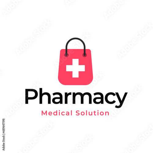 Medical Cross and Health Pharmacy Logo Vector Template on white background