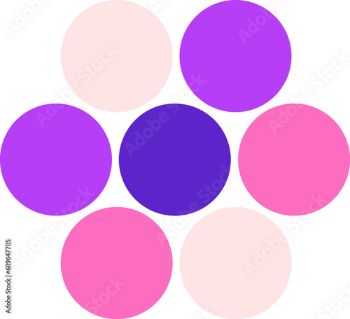 Retro color dot circle pattern © Primada