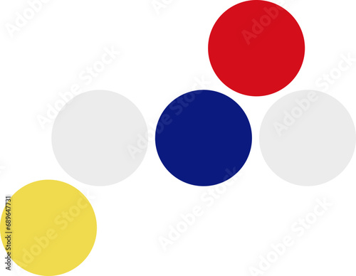 Retro color dot circle pattern