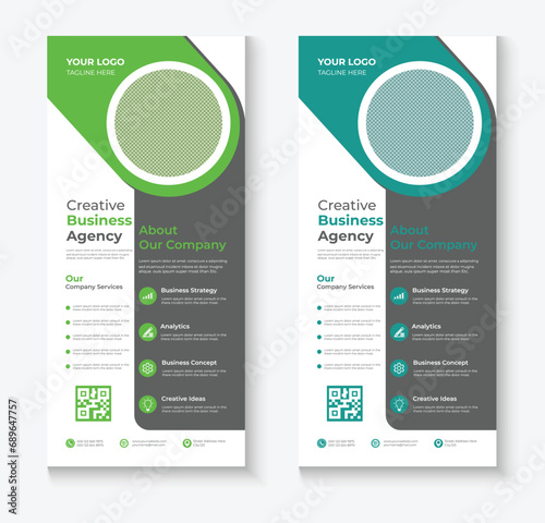 Corporate dl flyer template design