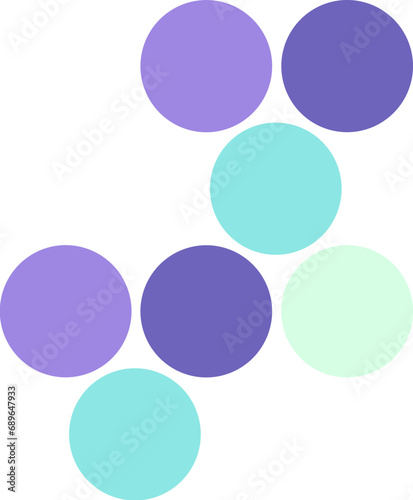 Retro color dot circle pattern
