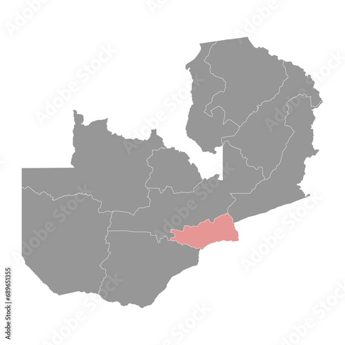 Lusaka province map, administrative division of Zambia. Vector illustration. photo