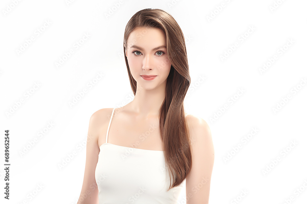 Beautiful young woman with clean fresh skin on white background, Face care, Facial treatment, Cosmetology, beauty and spa, women portrait. Beautiful young woman with clean fresh skin on white background, Face care, Facial treatment, Cosmetology, beauty and spa, women portrait.