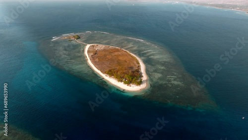Aerial view of Gili Kondo island, Gili kondo, Sambelia, Kabupaten Lombok Timur, Nusa Tenggara, Indonesia photo