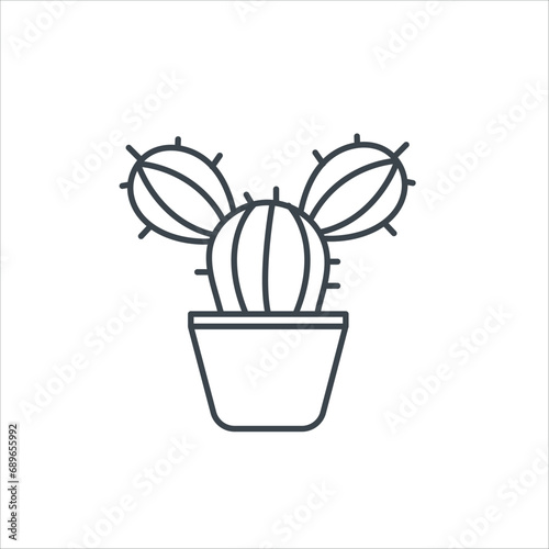 Cactus icon concept design stock illustration