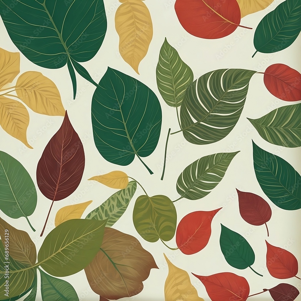 seamless pattern with leaves