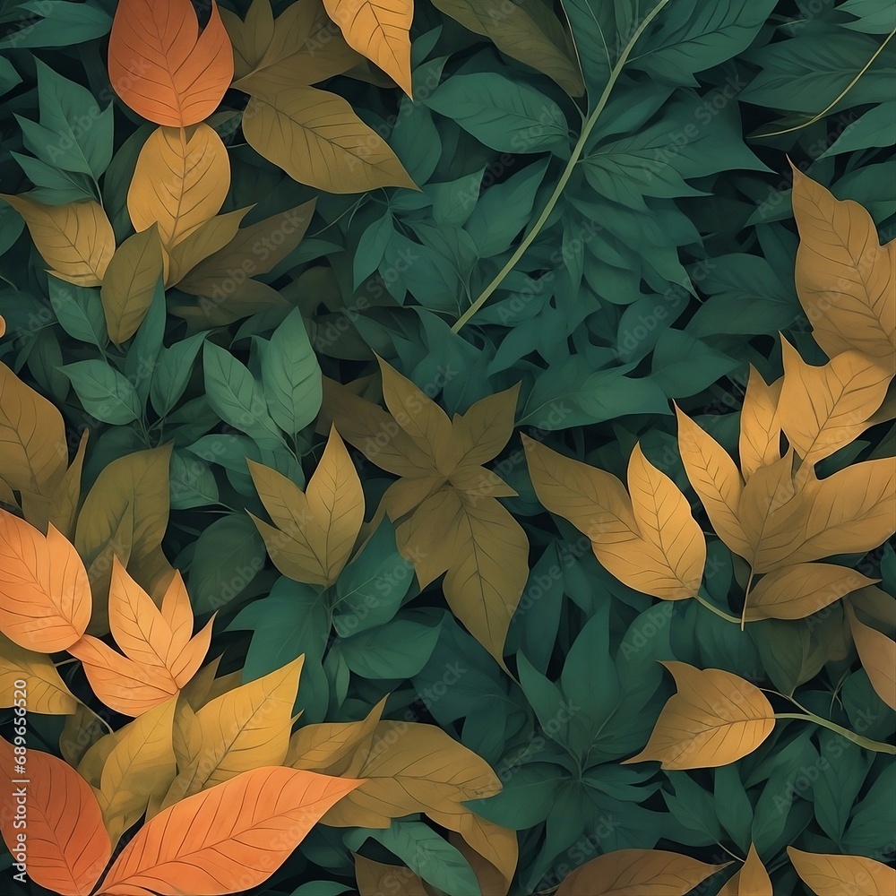 autumn leaves seamless pattern background autumn leaves seamless pattern background