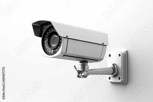 security digital camera isolated into white background, Security camera, security concept, CC camera, CC TV, digital security camera