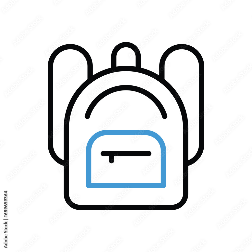 School Bag Icon vector stock illustration School Bag Icon vector stock illustration