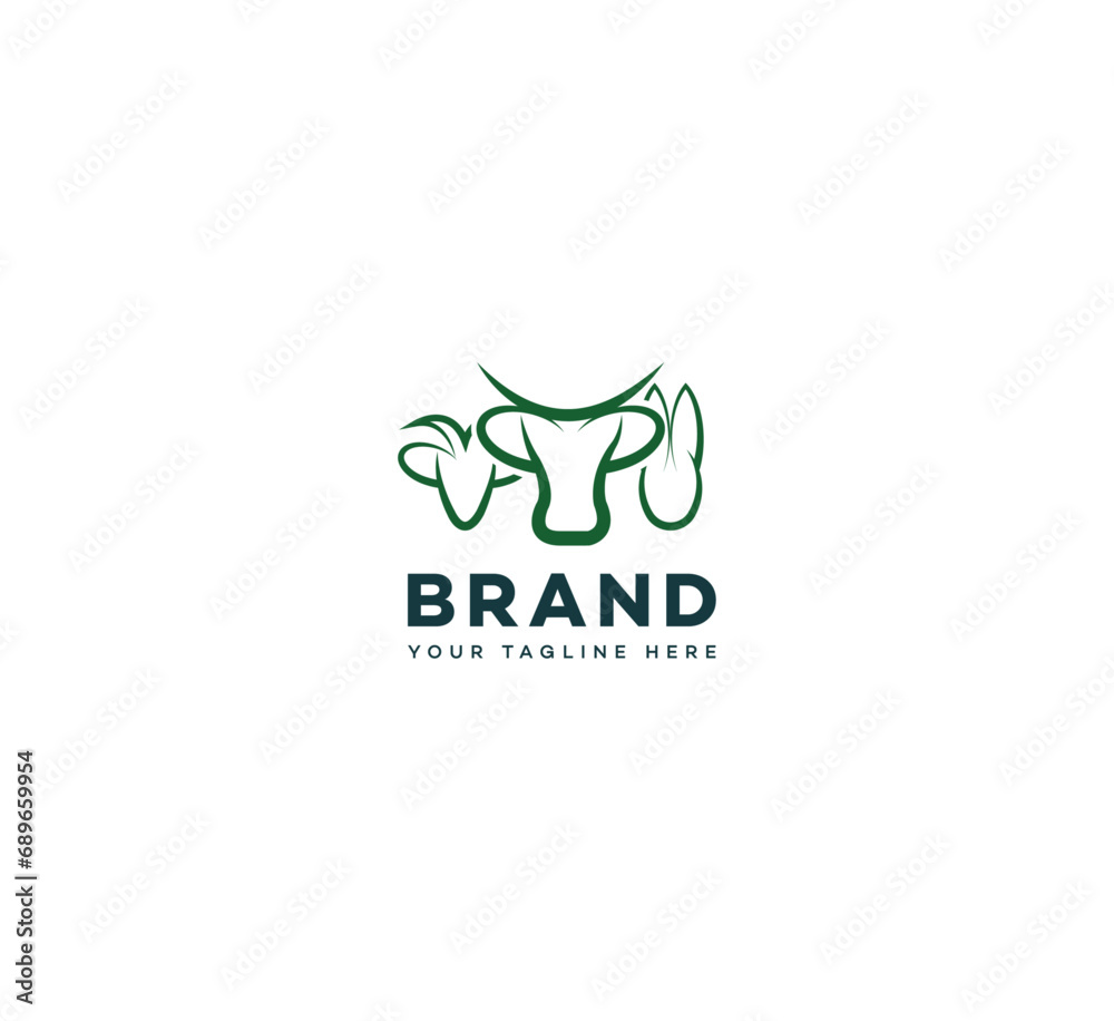 Fototapeta premium Farm animal logo design template elements. Vector illustration. New Modern logo.