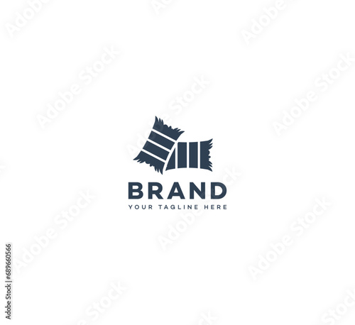 Hay baler logo design template elements. Vector illustration. New Modern logo.
