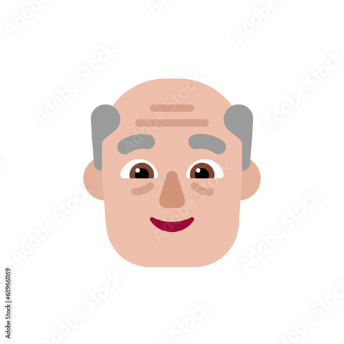 Old Man: Medium-Light Skin Tone