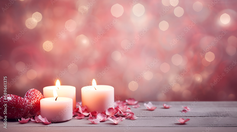 beautiful valentine background with some candles and romatic colors beautiful valentine background with some candles and romatic colors