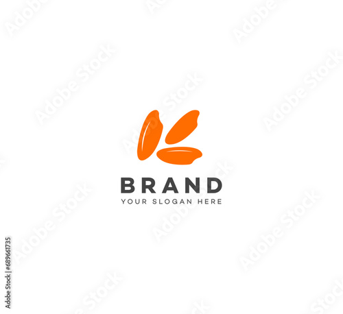 Rice logo design template elements. Vector illustration. New Modern logo.