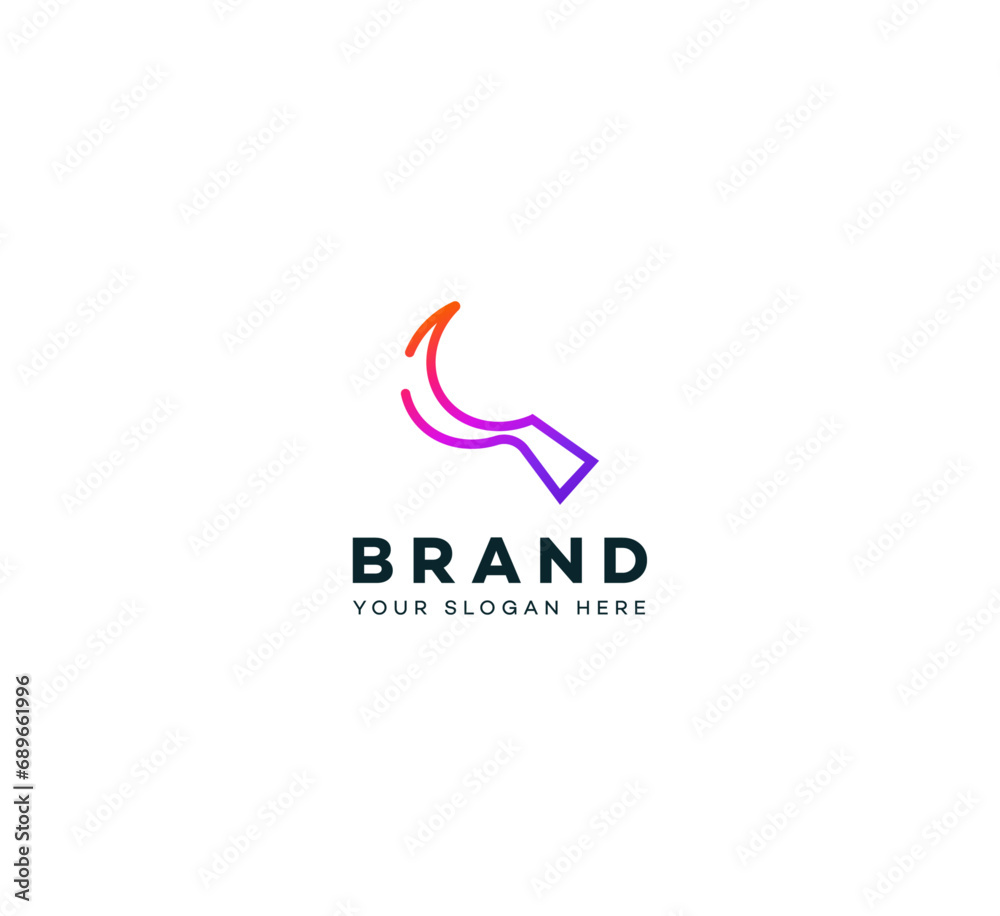Sickle logo design template elements. Vector illustration. New Modern logo. Sickle logo design template elements. Vector illustration. New Modern logo.