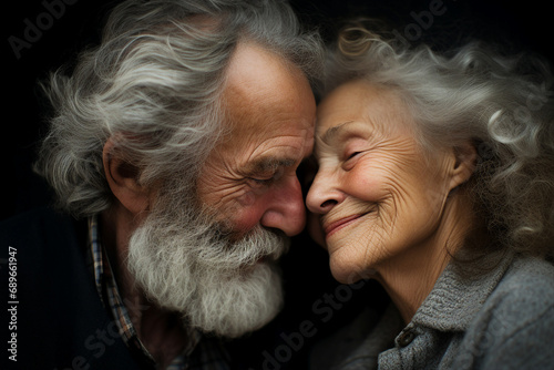 AI generated image of beautiful happy cheerful people isolated on dark background