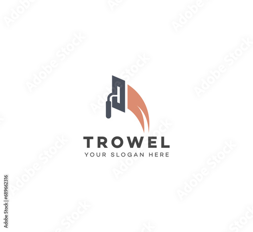 Trowel logo design template elements.Vector illustration. New Modern logo. photo