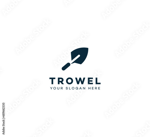 Trowel logo design template elements.Vector illustration. New Modern logo.
