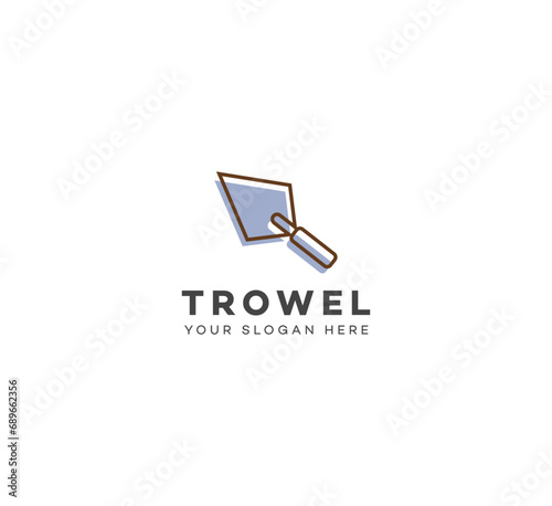 Trowel logo design template elements.Vector illustration. New Modern logo.