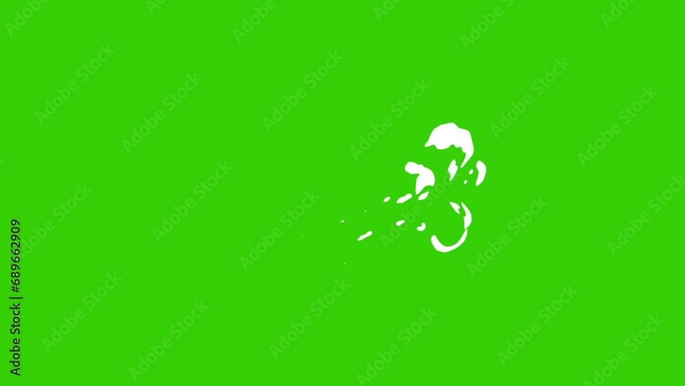 Cartoon Smoke Animation Loop on Green Screen Background - Video Element Effect Cartoon Smoke Animation Loop on Green Screen Background - Video Element Effect