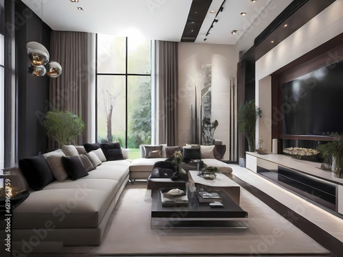 modern living room, luxury, interior, design