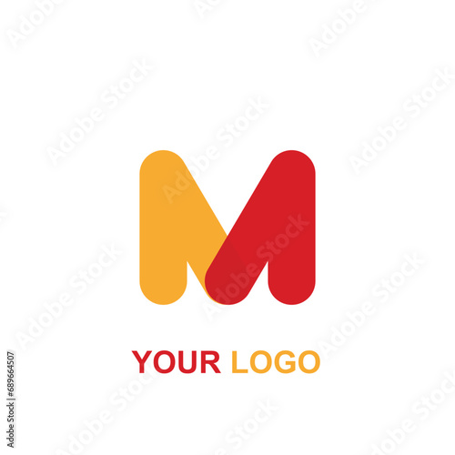 letter m two color logo