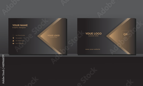 Business card for  personal official print company premium elegant as well as branding office own void grab introduction business gold visiting name posh hotel stylish modern black  classic . photo