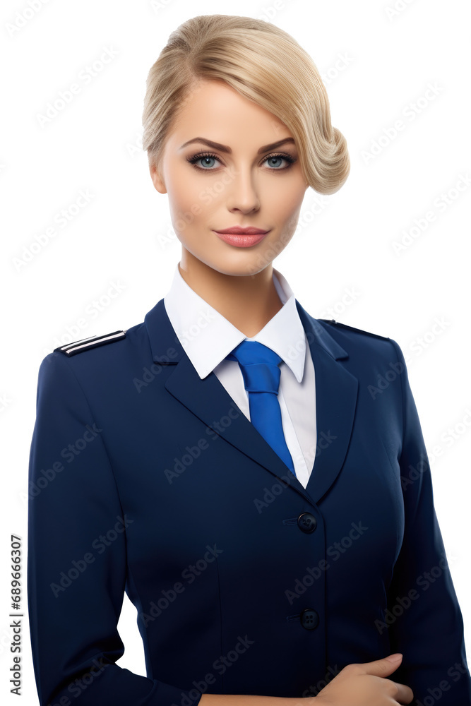 portrait of eurpoian air hostess for advertisement isolated on transparent background portrait of eurpoian air hostess for advertisement isolated on transparent background