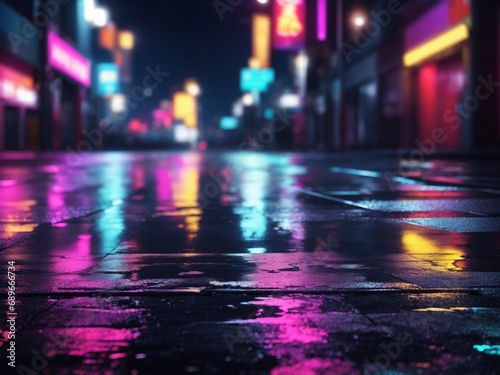 night city street scene