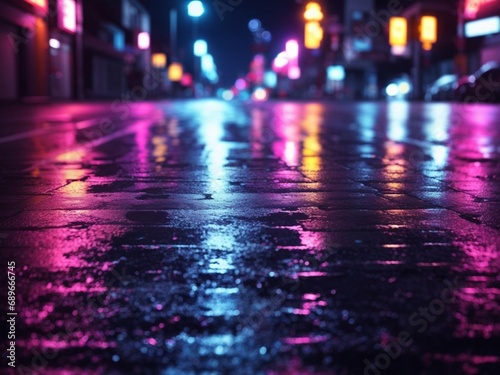 night city street scene