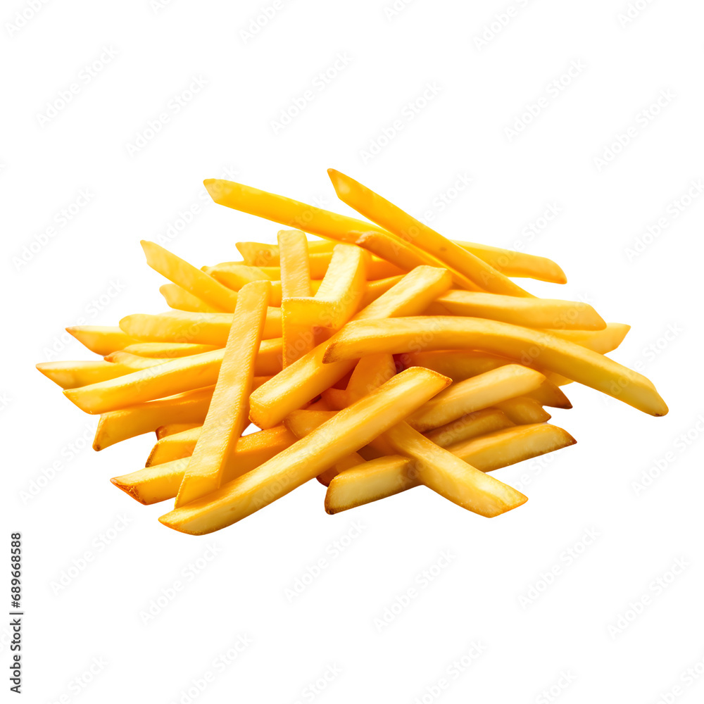 French Fries Isolated on Transparent Background French Fries Isolated on Transparent Background