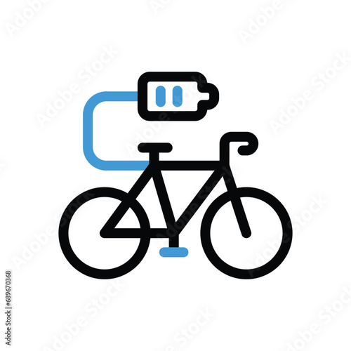 Electric Bike Icon vector stock illustration