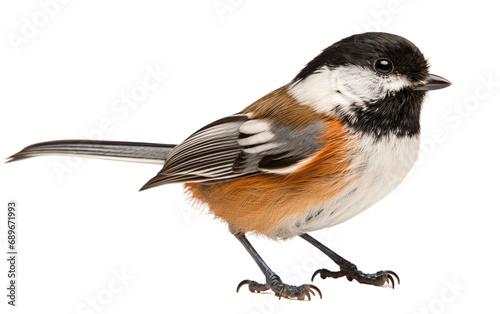 Enchanting Whistle Chickadees Musical Gift Isolated on a Transparent Background PNG.
