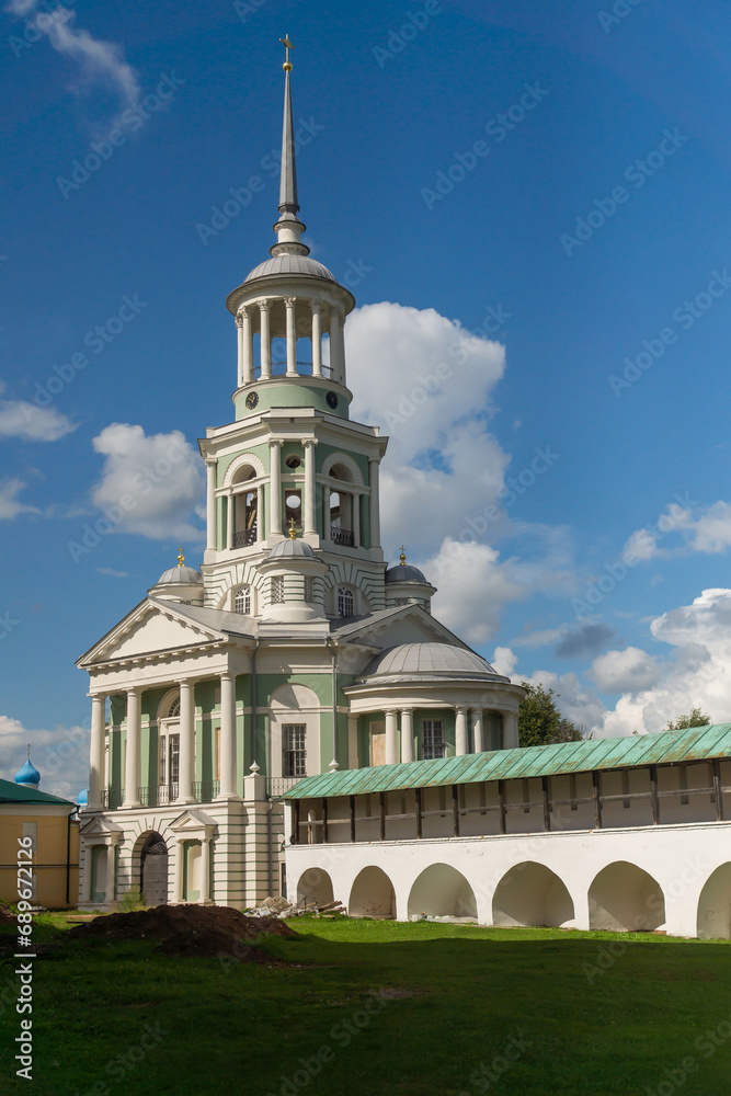 Fototapeta premium Torzhok is a picturesque city in the Tver region of Russia on the banks of the Tvertsa River. It is a trading city, known since the 12th century.