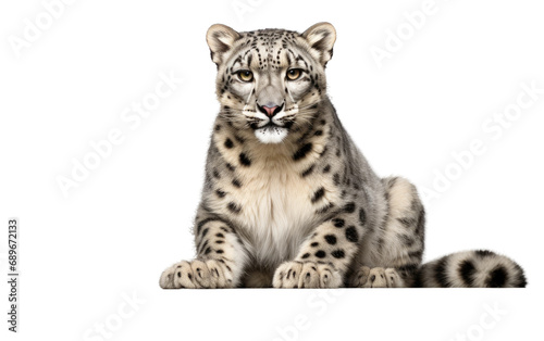 Snow Leopard On Transparent PNG