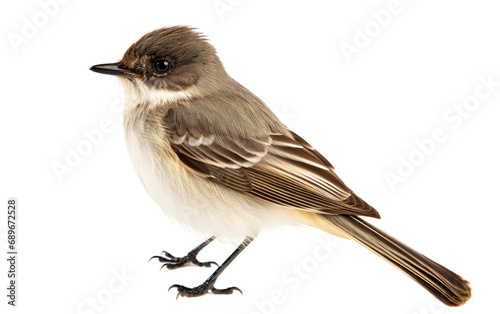 Aerial Virtuoso Eastern Phoebe Chronicles Isolated on a Transparent Background PNG.