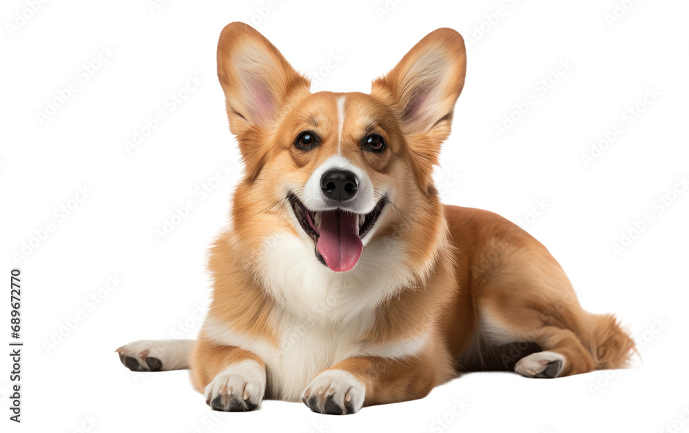 Corgi Charm Pembrokes Playful Adventure Isolated on a Transparent Background PNG.